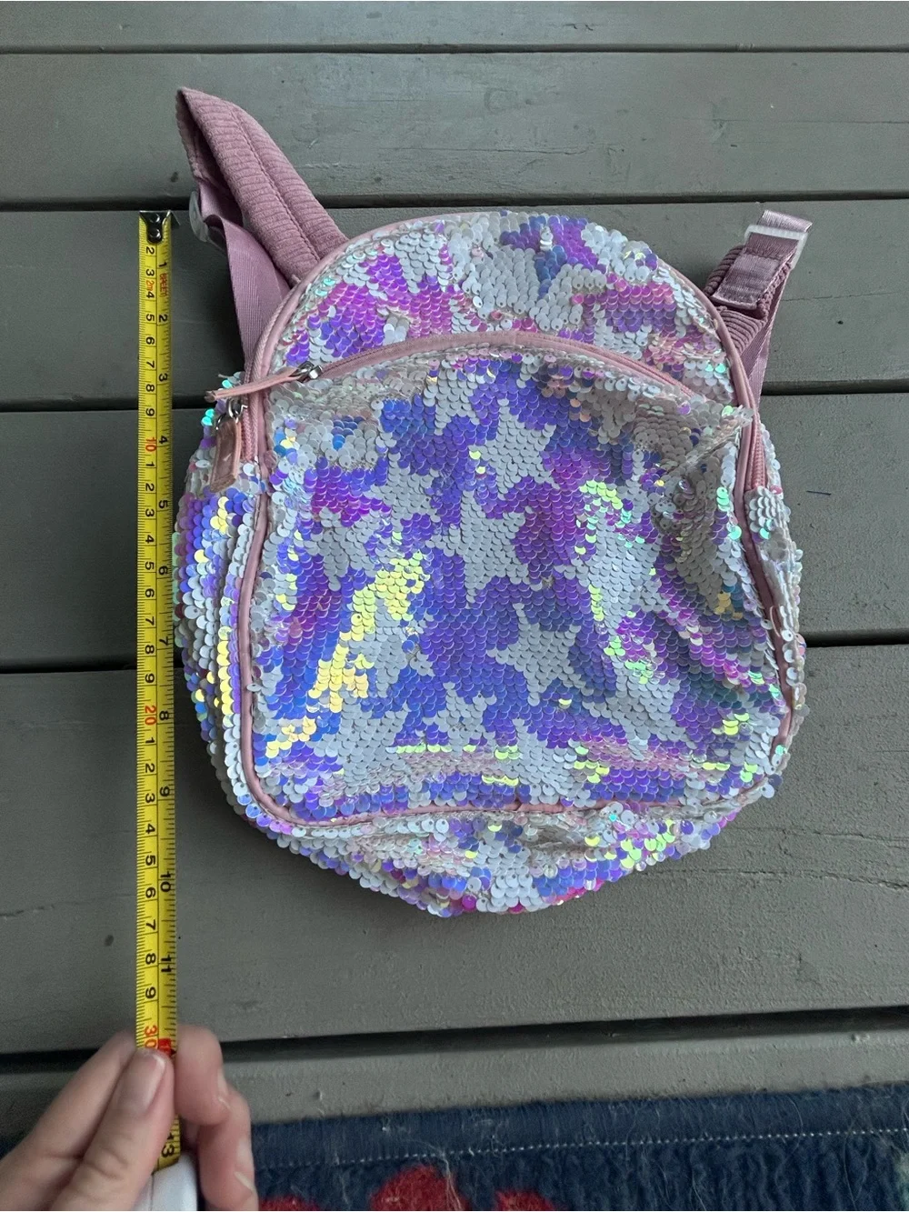 Kids Sequin Fairy Ethereal Iridescent Star Mini Backpack - Pink Purple